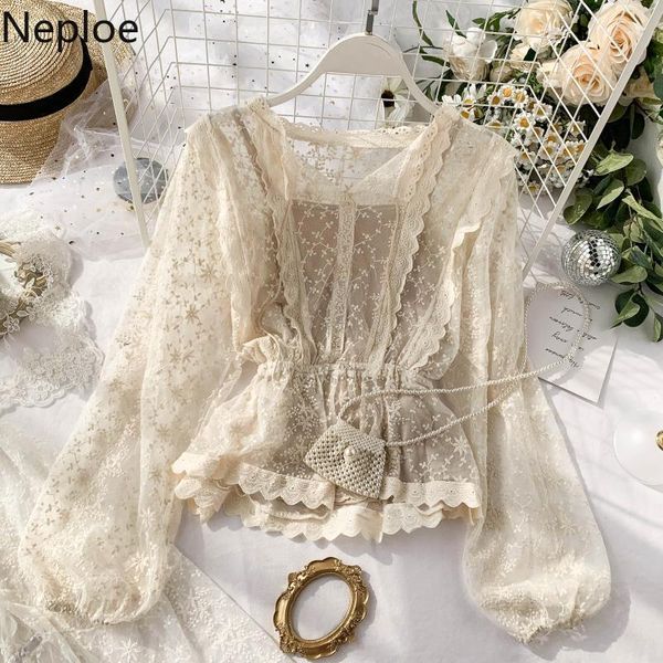 neploe elegant ruffles lace blouse autumn spring holiday v neck puff sleeve blusas slim waist lace up retro flower shirt 47252 201126, White
neploe elegant ruffles lace blouse autumn spring holiday v neck puff sleeve blusas slim waist lace up retro flower shirt 47252 201126, White