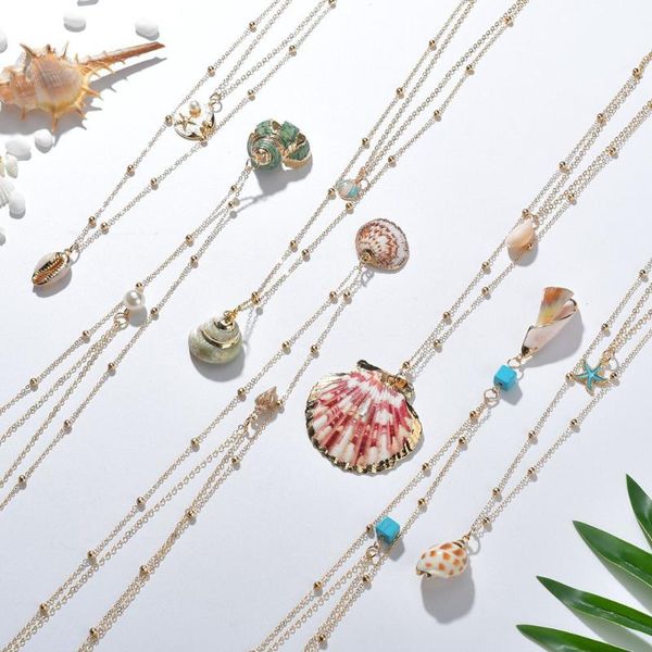 chains bohemia shell necklaces conch beads women necklace collier femme 2021 fashion sea scallop natural wedding ceremony accessories, Silver
chains bohemia shell necklaces conch beads women necklace collier femme 2021 fashion sea scallop natural wedding ceremony accessories, Silver