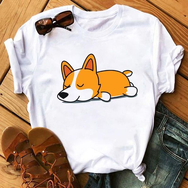 aesthetic harajuku t-shirt kawaii cartoon shiba inu doge print summer korean streetwear women all-match tees, White 
aesthetic harajuku t-shirt kawaii cartoon shiba inu doge print summer korean streetwear women all-match tees, White