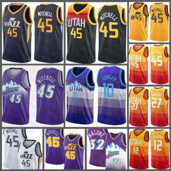 donovan 45 mitchell rudy 27 gobert john 12 stockton karl 32 malone mike 10 conley utah jazz 2020 2021 new basketball jersey black, Black;red
donovan 45 mitchell rudy 27 gobert john 12 stockton karl 32 malone mike 10 conley utah jazz 2020 2021 new basketball jersey black, Black;red