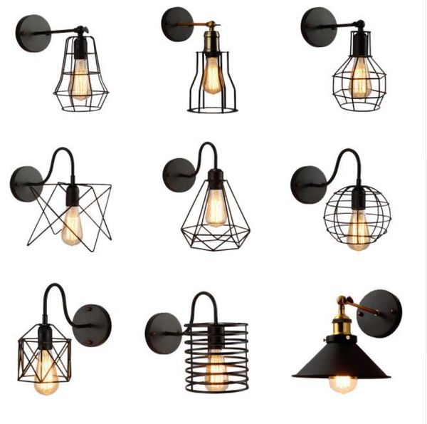 wall lamp loft american iron black lampshade vintage cage guard sconce lighting fixture modern indoor lamps
wall lamp loft american iron black lampshade vintage cage guard sconce lighting fixture modern indoor lamps
