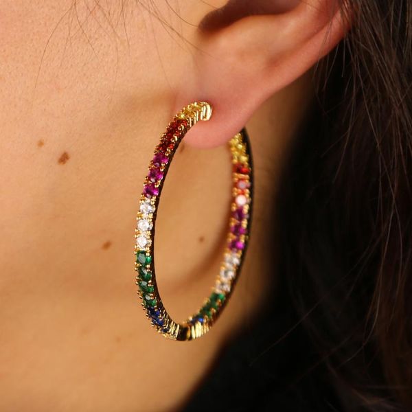charm styles delicate colorful cz hoop multi color stone romantic gorgeous women ladies rainbow wedding earring, Golden
charm styles delicate colorful cz hoop multi color stone romantic gorgeous women ladies rainbow wedding earring, Golden