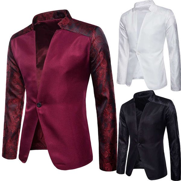 autumn and winter new solid color big body raglan sleeve design one button men's lapel suit coat, White;black
autumn and winter new solid color big body raglan sleeve design one button men's lapel suit coat, White;black