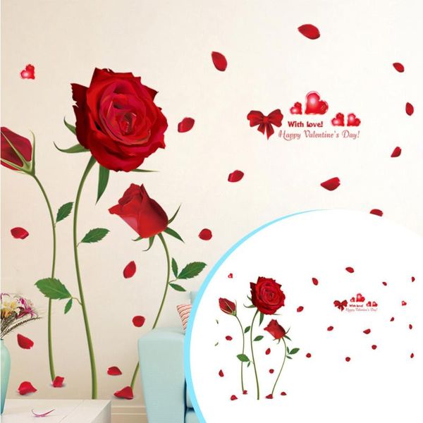romantic rose decals diy art mural decor removable wall stickers tv background home decoration
romantic rose decals diy art mural decor removable wall stickers tv background home decoration