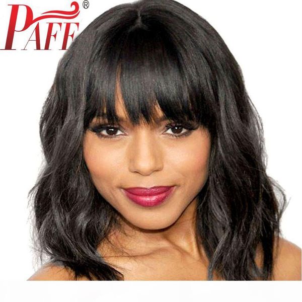 paff bob wavy full lace human hair wig with bangs brazilian remy hair natural color part short wigs with natural hairline, Black;brown
paff bob wavy full lace human hair wig with bangs brazilian remy hair natural color part short wigs with natural hairline, Black;brown