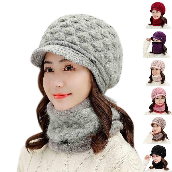 winter women's knitted hat caps scarf set gorras warmer winter hats for adults capuchon de couverture skullies warm beanies cap, Blue;gray
winter women's knitted hat caps scarf set gorras warmer winter hats for adults capuchon de couverture skullies warm beanies cap, Blue;gray