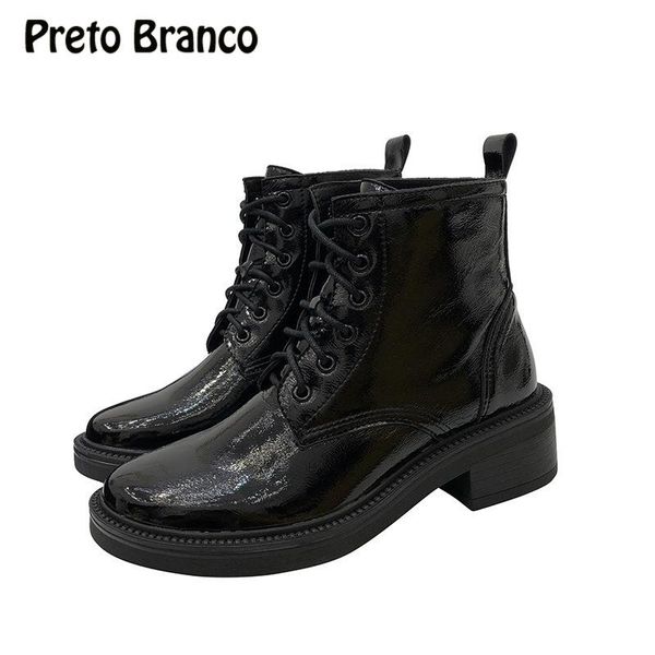 boots preto branco wild british side zipper lace round patent leather semi-high heeled -258-1, Black
boots preto branco wild british side zipper lace round patent leather semi-high heeled -258-1, Black