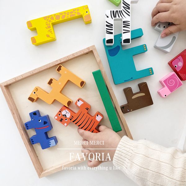 han feng ins children's toy baby wooden animal jigsaw high building block kindergarten
han feng ins children's toy baby wooden animal jigsaw high building block kindergarten