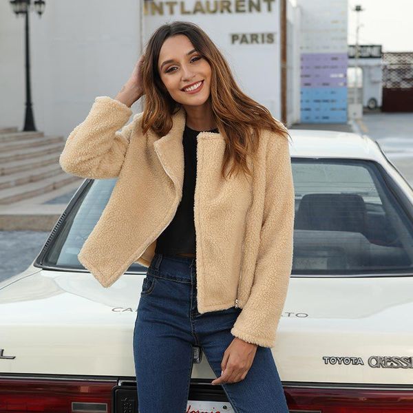 women autumn and wimter coat new cashmere long sleeve stitching zipper jacket coat1, Black;brown
women autumn and wimter coat new cashmere long sleeve stitching zipper jacket coat1, Black;brown