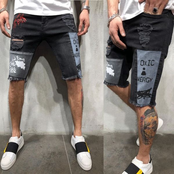 2020 new summer mens retro denim patchwork ripped knee length cotton for male shorts jeans, Blue
2020 new summer mens retro denim patchwork ripped knee length cotton for male shorts jeans, Blue
