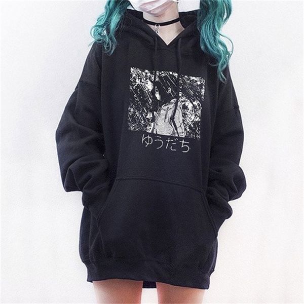 harajuku cartoon anime girl print women hoodies gothic punk oversize velvet hooded sweatshirt pullover streetwear hoody 201217, Black
harajuku cartoon anime girl print women hoodies gothic punk oversize velvet hooded sweatshirt pullover streetwear hoody 201217, Black