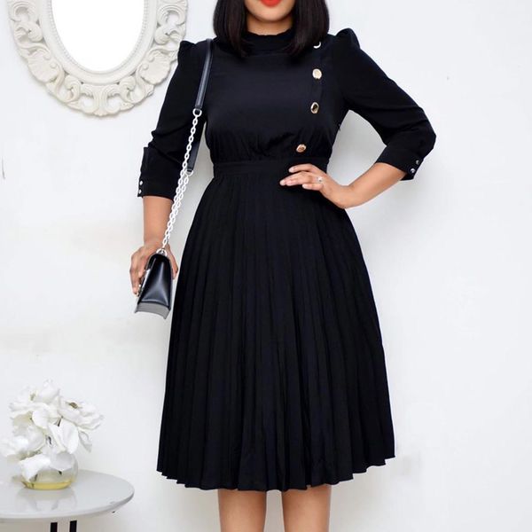 2021 dressed in tanning europe america's temperament high waist button spring half turtleneck long sleeve pleated skirt t50r, Black;gray
2021 dressed in tanning europe america's temperament high waist button spring half turtleneck long sleeve pleated skirt t50r, Black;gray