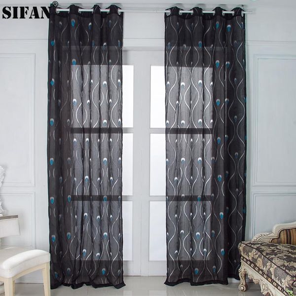curtain & drapes black gray embroidered modern tulle curtains for living room kitchen birds feather pattern voile window
curtain & drapes black gray embroidered modern tulle curtains for living room kitchen birds feather pattern voile window
