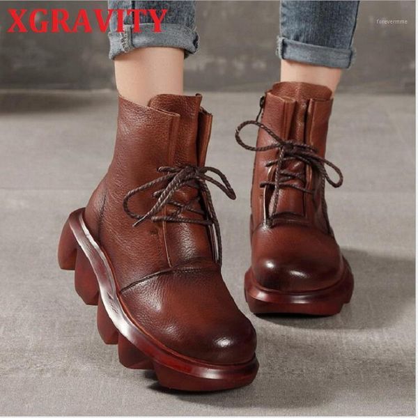 boots xgravity s152 2021 autumn winter shoes thick sole platform wedge fashion ladies women female1, Black
boots xgravity s152 2021 autumn winter shoes thick sole platform wedge fashion ladies women female1, Black