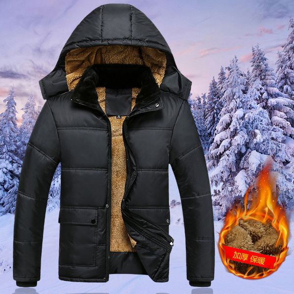 winter middle-aged elderly leisure and down men's hooded loose large size cotton padded jaet, Black
winter middle-aged elderly leisure and down men's hooded loose large size cotton padded jaet, Black