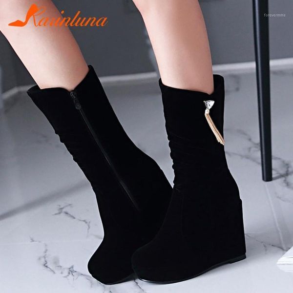 boots plus size 34-42 leisure shoes women 2021 arrivals metal decoration wedges heels round toe zip mid-calf autumn winter booties1, Black
boots plus size 34-42 leisure shoes women 2021 arrivals metal decoration wedges heels round toe zip mid-calf autumn winter booties1, Black