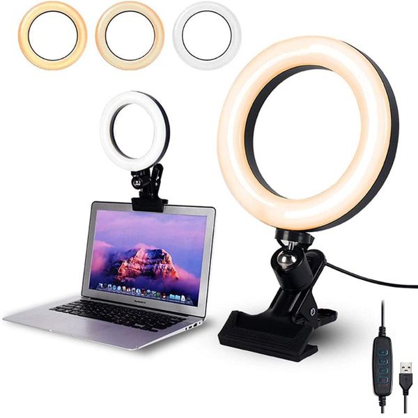 6" dimmable selfie ring light for lapcomputer deskyoutube makeup , ring lamp video conference lighting kit with clip on
6" dimmable selfie ring light for lapcomputer deskyoutube makeup , ring lamp video conference lighting kit with clip on