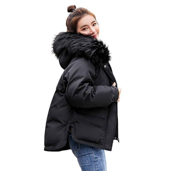 short hooded fur collar winter down coat jacket student thick warm slim casaco feminino abrigos mujer invierno wadded parkas 07, Black
short hooded fur collar winter down coat jacket student thick warm slim casaco feminino abrigos mujer invierno wadded parkas 07, Black