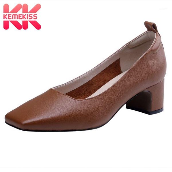 dress shoes kemekiss women fashion pumps thick heels stylish square real genuine leather high-quality footwear size 34-391, Black
dress shoes kemekiss women fashion pumps thick heels stylish square real genuine leather high-quality footwear size 34-391, Black