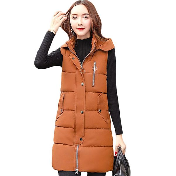 2020 hooded long women winter vest plus size 5xl cotton-padded outwear female waistcoat autumn solid colete d327, Black;white
2020 hooded long women winter vest plus size 5xl cotton-padded outwear female waistcoat autumn solid colete d327, Black;white