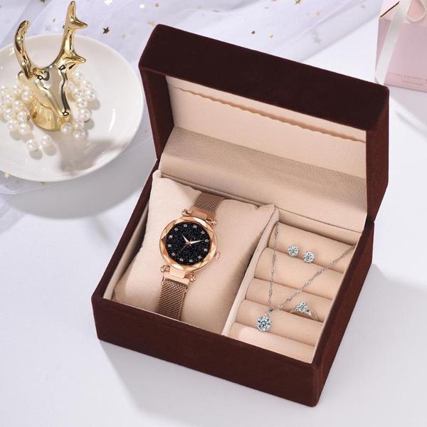 women diamond watch starry bracelet set watches ladies casual leather band quartz wristwatch female clock zegarek damski, Slivery;brown
women diamond watch starry bracelet set watches ladies casual leather band quartz wristwatch female clock zegarek damski, Slivery;brown