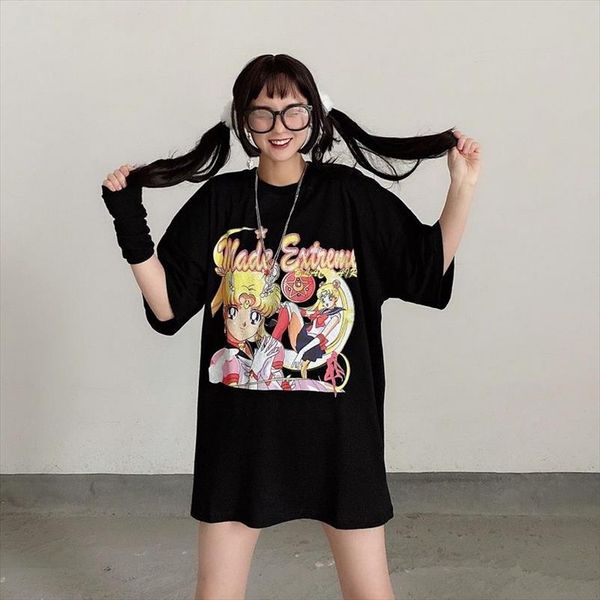 anime print негабаритный футболка женщины одежда 2020 топы графические футболки harajuku tshirt плюс размер тикток тройников летняя, White
anime print негабаритный футболка женщины одежда 2020 топы графические футболки harajuku tshirt плюс размер тикток тройников летняя, White