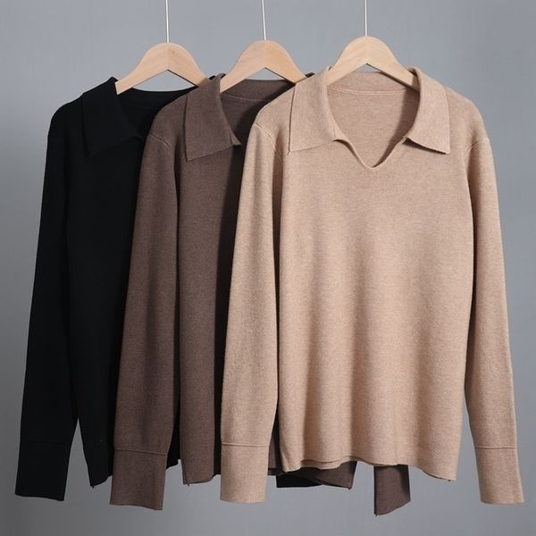 gigogou turn down collar women's sweater autumn winter thick warm pullovers long sleeve female jumper knitted mujer jersey 201123, White;black
gigogou turn down collar women's sweater autumn winter thick warm pullovers long sleeve female jumper knitted mujer jersey 201123, White;black