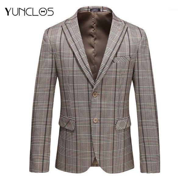yunclos men slim fit casual blazers men personality wild men's suit jacket fashion plaid print blazer coat male1, White;black
yunclos men slim fit casual blazers men personality wild men's suit jacket fashion plaid print blazer coat male1, White;black