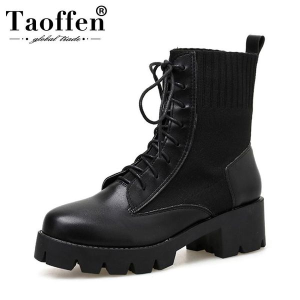 boots taoffen pu leather woman ankle fashion black platform chunky heels short winter shoes size 35-39
boots taoffen pu leather woman ankle fashion black platform chunky heels short winter shoes size 35-39