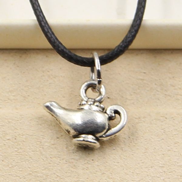new durable black faux leather aladdin magic lamp genie pendant cord choker charm diy retro boho necklace jewelry 2k8i, Silver
new durable black faux leather aladdin magic lamp genie pendant cord choker charm diy retro boho necklace jewelry 2k8i, Silver
