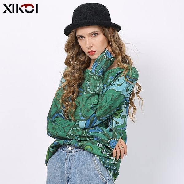 xikoi green long sweaters for women winter fashion totem print pullovers oversized bohemian style knitted jumper pull femme y200720, White;black
xikoi green long sweaters for women winter fashion totem print pullovers oversized bohemian style knitted jumper pull femme y200720, White;black