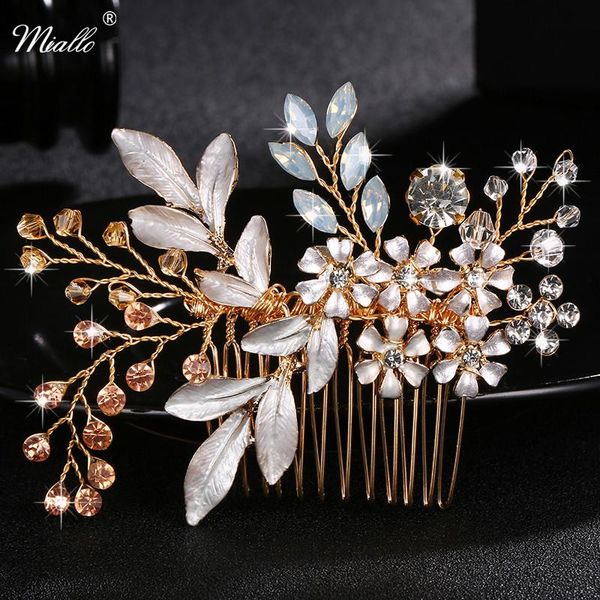 miallo crystal hair combs clips for women gold color handmade bridal wedding accessories hairpins hair jewelry headpiece gifts, Golden;silver
miallo crystal hair combs clips for women gold color handmade bridal wedding accessories hairpins hair jewelry headpiece gifts, Golden;silver