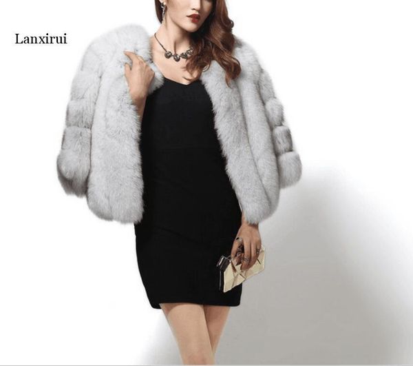women's fur & faux fashion women luxury coat plus size winter thick warm fake jacket coats chaqueta mujer, Black
women's fur & faux fashion women luxury coat plus size winter thick warm fake jacket coats chaqueta mujer, Black