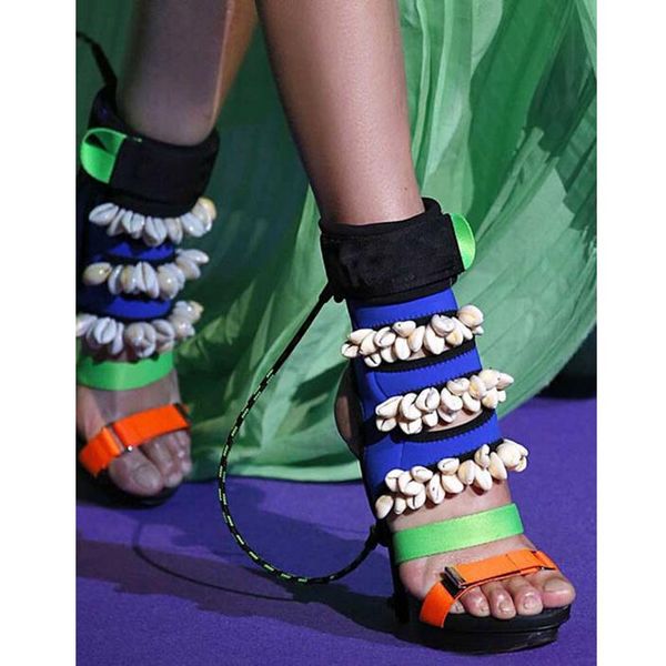 boots mixed colors stiletto pumps runway shoes shell design peep toe slingback gladiator sandals women high heel platform, Black
boots mixed colors stiletto pumps runway shoes shell design peep toe slingback gladiator sandals women high heel platform, Black