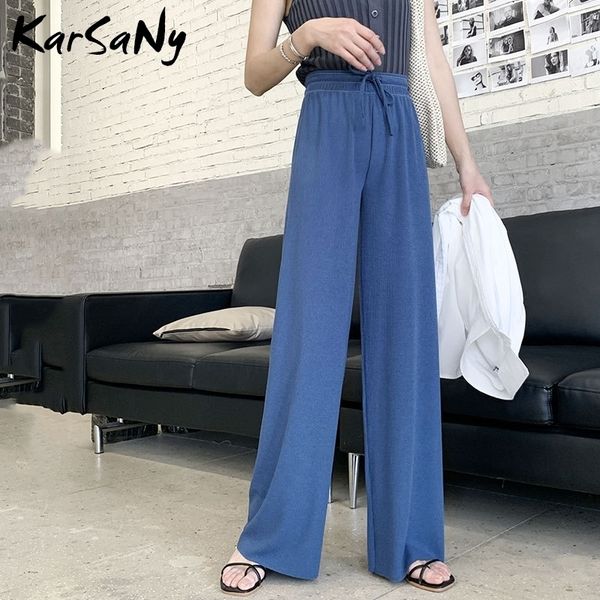 summer women pants wide leg trousers ladies thin lace up high waist loose pants for women summer ice silk wide leg pant femme 201109, Black;white
summer women pants wide leg trousers ladies thin lace up high waist loose pants for women summer ice silk wide leg pant femme 201109, Black;white