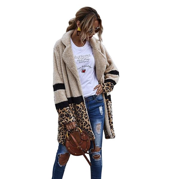 2021 women's winter plush jacket open stitch loose leapard thick coat ladies turn down collar patchwork casual female outwear, Black
2021 women's winter plush jacket open stitch loose leapard thick coat ladies turn down collar patchwork casual female outwear, Black