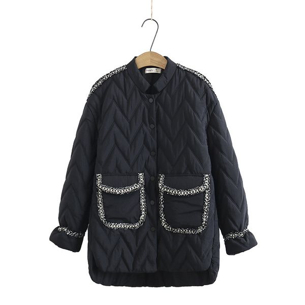 autumn winter parka jacket fine woman's cotton quilted coat plus size black turtleneck outerwear 37mw
autumn winter parka jacket fine woman's cotton quilted coat plus size black turtleneck outerwear 37mw
