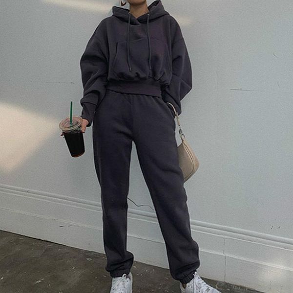 autumn winter streetwear women joggers 2 piece sets hooded sweatshirt pants two piece set tracksuit fleece outfits sweatpants, White;red
autumn winter streetwear women joggers 2 piece sets hooded sweatshirt pants two piece set tracksuit fleece outfits sweatpants, White;red