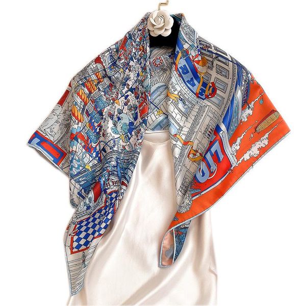 scarves winter real women fashion 2021 hijab twill silk women's 90cm oil painting printing shawl sunscreen bandana, Blue;gray
scarves winter real women fashion 2021 hijab twill silk women's 90cm oil painting printing shawl sunscreen bandana, Blue;gray
