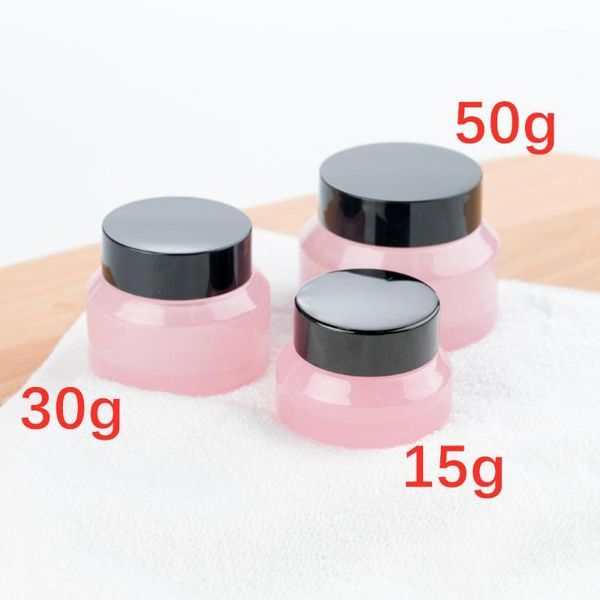 storage bottles & jars 15g/30g/50g empty pink glass jar containers makeup nail art bead cosmetic cream box travel portable round bottle1
storage bottles & jars 15g/30g/50g empty pink glass jar containers makeup nail art bead cosmetic cream box travel portable round bottle1