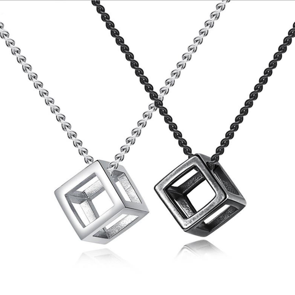 pendant necklaces vj europe retro square hollow necklace chain titanium steel 3d accessories for men women, Silver
pendant necklaces vj europe retro square hollow necklace chain titanium steel 3d accessories for men women, Silver
