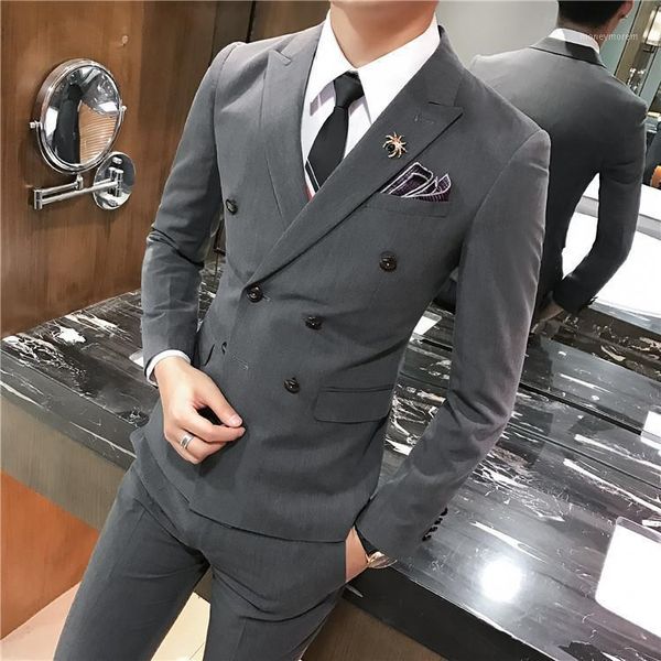 men's suits & blazers 17 spring and summer han edition cultivate morality man double-breasted suit trousers two men's suits1, White;black
men's suits & blazers 17 spring and summer han edition cultivate morality man double-breasted suit trousers two men's suits1, White;black