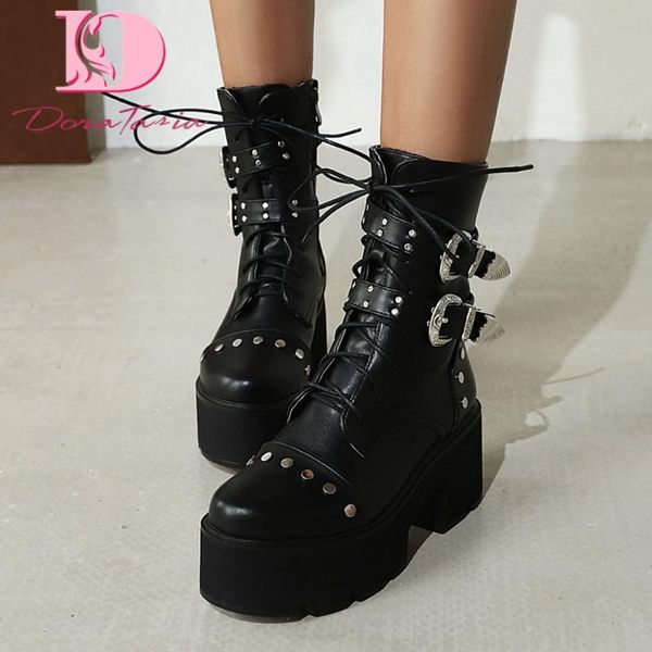 boots doratasia 2021 big size 44 cool thick platform brand winter women shoes shoelaces cosplay ankle, Black
boots doratasia 2021 big size 44 cool thick platform brand winter women shoes shoelaces cosplay ankle, Black