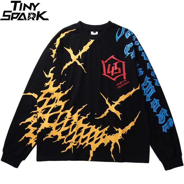 men graffiti t shirt hip hop oversize streetwear long sleeve harajuku tshirt spring hiphop loose t-shirt cotton tees 201116, White;black
men graffiti t shirt hip hop oversize streetwear long sleeve harajuku tshirt spring hiphop loose t-shirt cotton tees 201116, White;black
