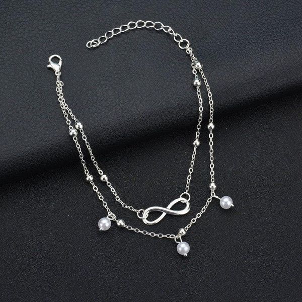 s010 boho double layers pearl pendant anklets for women gold color heart infinity ankle bracelet foot jewelry accessories swy wmtwoc, Red;blue 
s010 boho double layers pearl pendant anklets for women gold color heart infinity ankle bracelet foot jewelry accessories swy wmtwoc, Red;blue