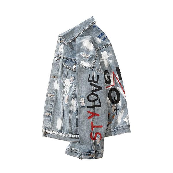 harajuku graffiti hole washed jeans jacket men and women oversize frayed high street loose casual coat hip hop denim jackets jllwnd, Black
harajuku graffiti hole washed jeans jacket men and women oversize frayed high street loose casual coat hip hop denim jackets jllwnd, Black