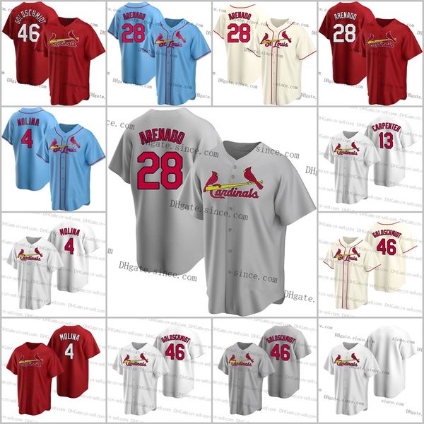 new 28 nolan arenado jersey yadier molina 4 paul goldschmidt 46 matt carpenter 13 blank no name number baseball st. louis cardinal jersey, Blue;black
new 28 nolan arenado jersey yadier molina 4 paul goldschmidt 46 matt carpenter 13 blank no name number baseball st. louis cardinal jersey, Blue;black