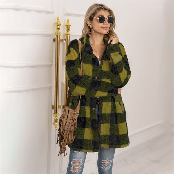 female winter jacket autumn oversized long sleeve chess 2020 fashion coats loose outwear vintage mujer chaquete cy2a, Black;brown
female winter jacket autumn oversized long sleeve chess 2020 fashion coats loose outwear vintage mujer chaquete cy2a, Black;brown