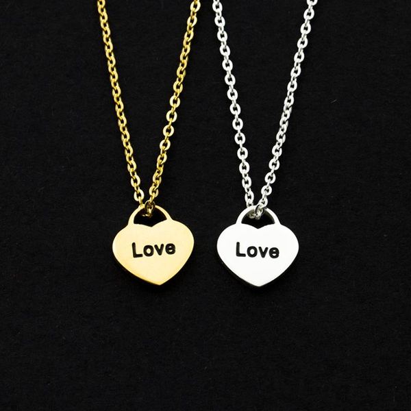 pendant necklaces fashion heart necklace women romantic ketting stainless steel chain couple collier bijoux femme, Silver
pendant necklaces fashion heart necklace women romantic ketting stainless steel chain couple collier bijoux femme, Silver