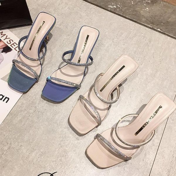 slippers summer 2021 woman's high heel open toe outdoor sandals rhinestones fashion solid color plus size, Black
slippers summer 2021 woman's high heel open toe outdoor sandals rhinestones fashion solid color plus size, Black